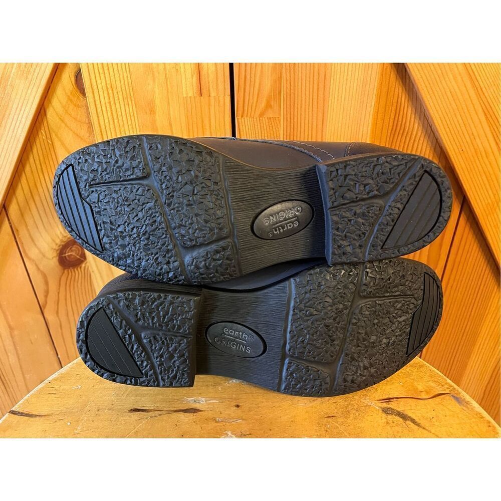 Earth Origins Black /Navy Leather Womens Navigate Nate Slip-On Loafers 6M - Picture 7 of 8
